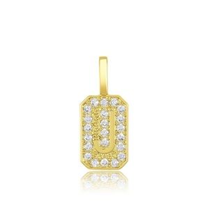 Melinda María ICONS BLING LETTER “J” CHARM GOLD